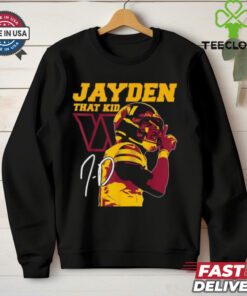 Official Jayden Daniels That Kid Washington Commanders Signature T shirts