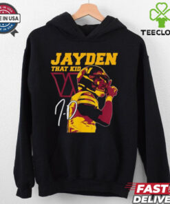 Official Jayden Daniels That Kid Washington Commanders Signature T shirts
