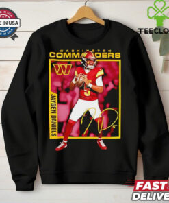 Official Jayden Daniels Washington Commanders signature card shirt
