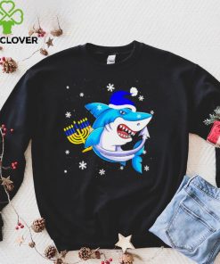Official Jewish Shark Menorah Christmas Shirt hoodie, sweater shirt