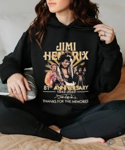 Official Jimi Hendrix 81st anniversary 1942 2023 thank for the memories signatures shirt