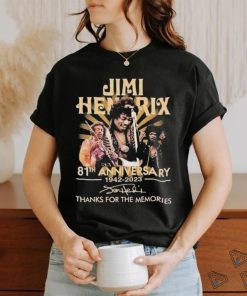 Official Jimi Hendrix 81st anniversary 1942 2023 thank for the memories signatures shirt