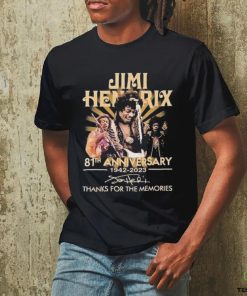Official Jimi Hendrix 81st anniversary 1942 2023 thank for the memories signatures shirt