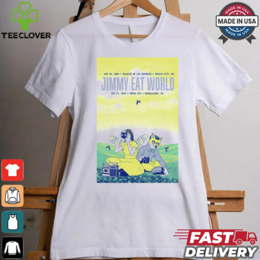 Official Jimmy Eat World Sep 27 2024 Arena VFG Guadalajara In Mexico Tour Poster shirt