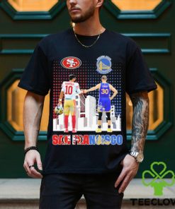 Official Jimmy Garoppolo And Stephen Curry San Francisco City Skyline Signatures Shirt