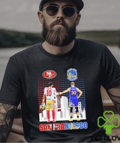 Official Jimmy Garoppolo And Stephen Curry San Francisco City Skyline Signatures Shirt