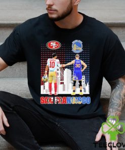 Official Jimmy Garoppolo And Stephen Curry San Francisco City Skyline Signatures Shirt