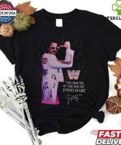 Official Jimmy Hart Saturday Night’s Main Event Superstar The Mouth Of The South Signature WWE t shirt