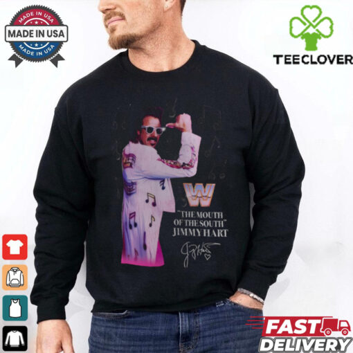Official Jimmy Hart Saturday Night’s Main Event Superstar The Mouth Of The South Signature WWE t shirt