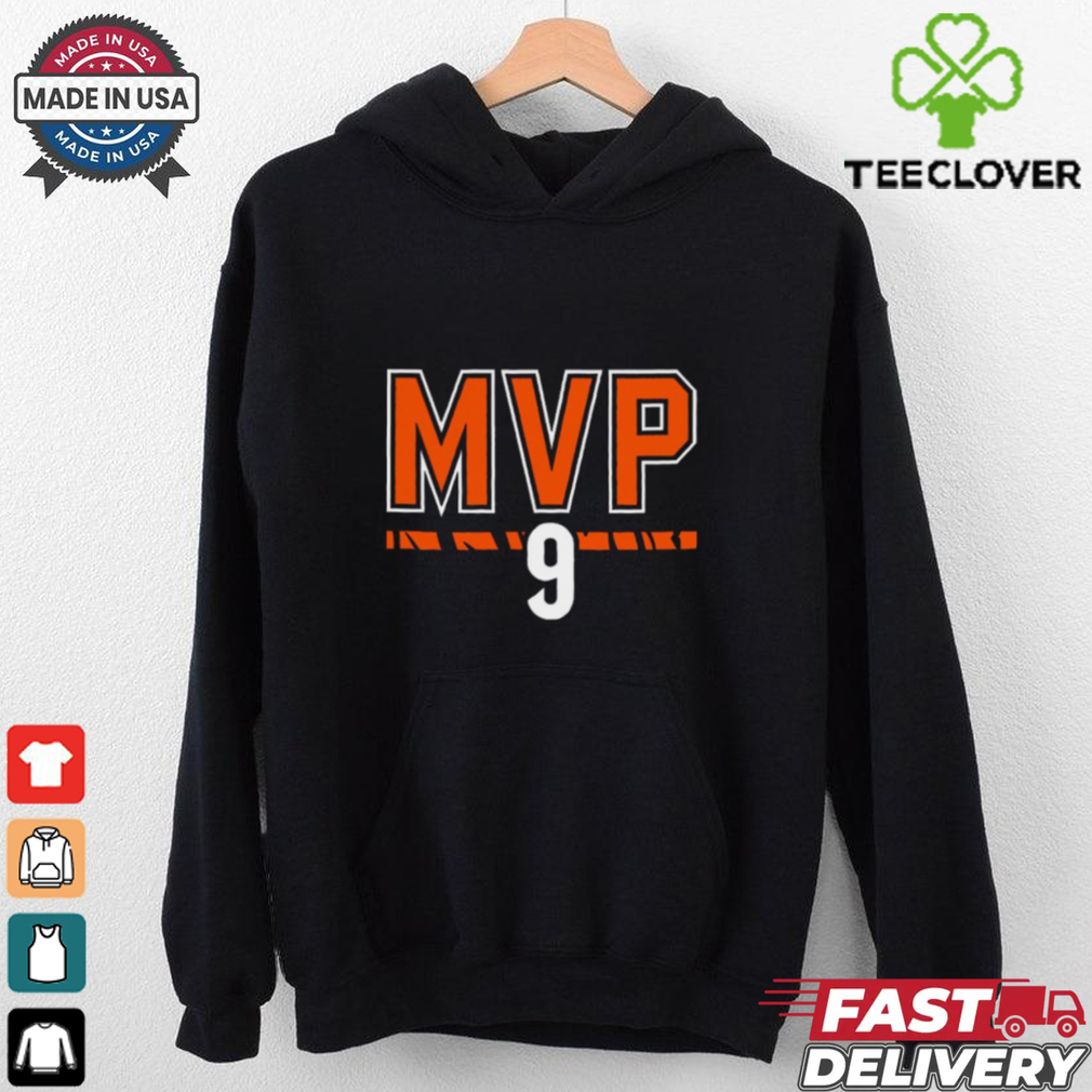 Official Joe MVP Joe Burrow Number 9 Cincinnati Bengals NFL t shirt Official Joe MVP Joe Burrow Number 9 Cincinnati Bengals NFL t shirt