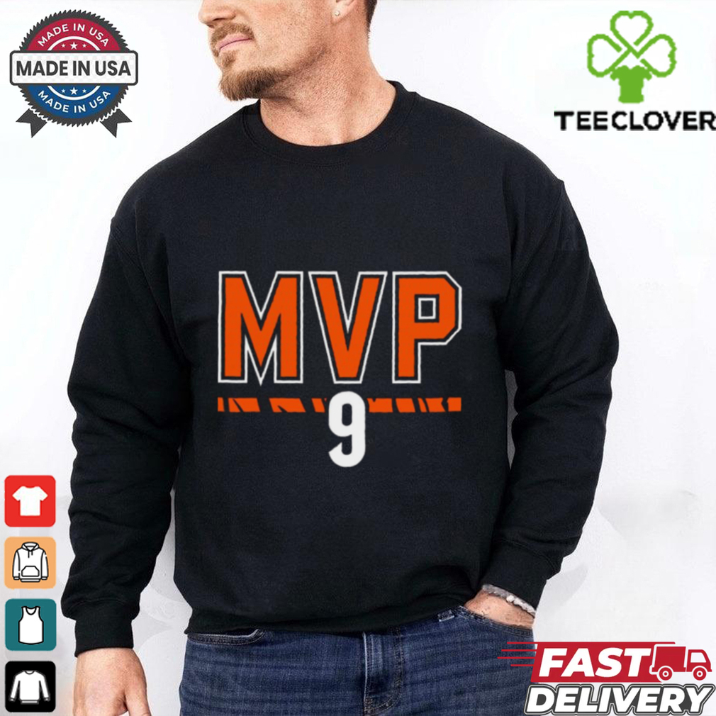 Official Joe MVP Joe Burrow Number 9 Cincinnati Bengals NFL t shirt Official Joe MVP Joe Burrow Number 9 Cincinnati Bengals NFL t shirt