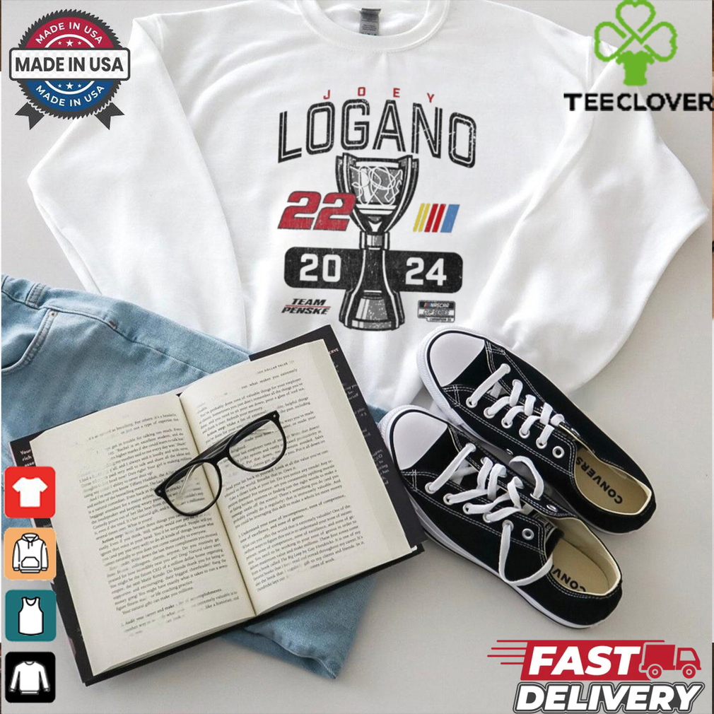 Official Joey Logano Team Penske 2024 Cup Series Champion Lifestyle T Shirt Official Joey Logano Team Penske 2024 Cup Series Champion Lifestyle T Shirt