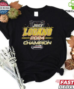 Official Joey Logano Team Penske 2024 NASCAR Cup Series Champion Finish Line T Shirt