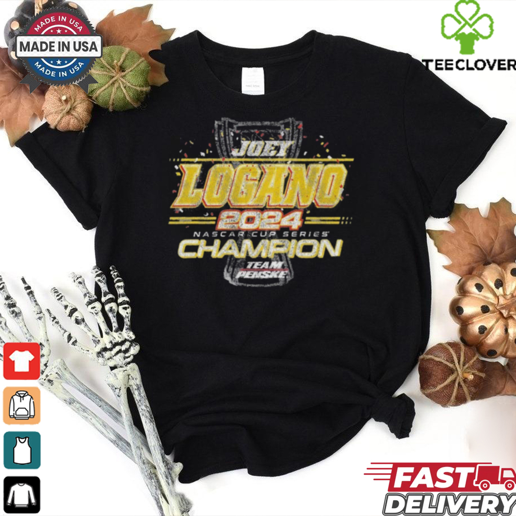 Official Joey Logano Team Penske 2024 NASCAR Cup Series Champion Finish Line T Shirt Official Joey Logano Team Penske 2024 NASCAR Cup Series Champion Finish Line T Shirt