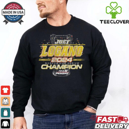 Official Joey Logano Team Penske 2024 NASCAR Cup Series Champion Finish Line T Shirt