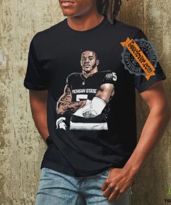 Official Jordan Hall Black Michigan State Football T shirt