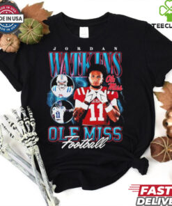 Official Jordan Watkins Ole Miss Rebels Football 90s Graphic Players t shirt