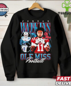 Official Jordan Watkins Ole Miss Rebels Football 90s Graphic Players t shirt