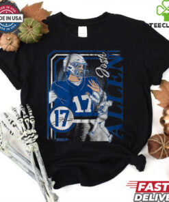Official Josh Allen Collage Frame Buffalo Bills NFL Football Signature t shirt