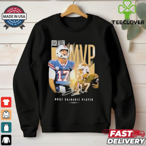 Official Josh Allen MVP Most Valuable Player Buffalo Bills Signature T shirts