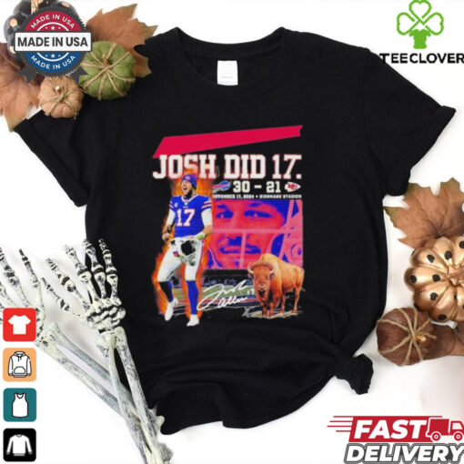 Official Josh Did It Buffalo Bills Signature Unisex T shirts