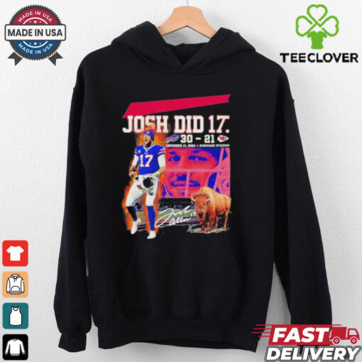 Official Josh Did It Buffalo Bills Signature Unisex T shirts