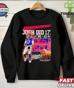 Official Josh Did It Buffalo Bills Signature Unisex T shirts