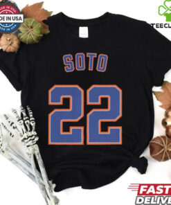 Official Juan Soto Number 22 New York Mets MLB Baseball 2025 t shirt