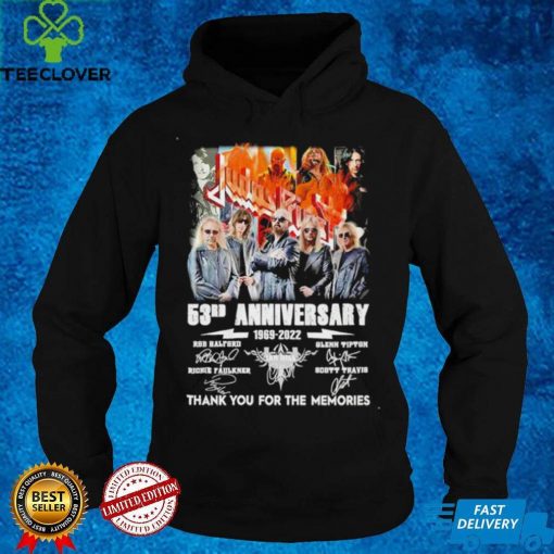 Official Judas Priest 53rd anniversary 1969 2022 thank you for the memories hoodie, sweater, longsleeve, shirt v-neck, t-shirt