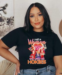 Official Just A Woman Who Loves Her Hokies Signatures T Shirt