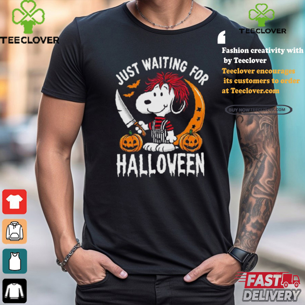Official Just Waiting For Halloween Snoopy Shirt Official Just Waiting For Halloween Snoopy Shirt