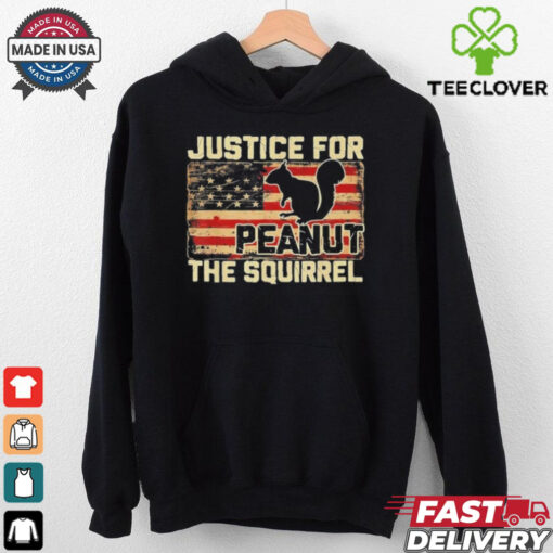 Official Justice For Peanut The Squirrel Usa Grunged Flag Peanut Squirrel T Shirt