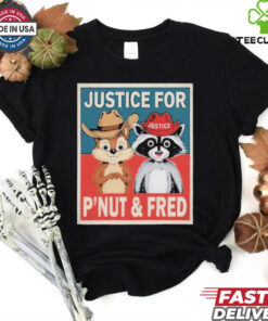 Official Justice For The Squirrel Peanut And The Raccoon Fred Poster Shirt