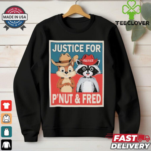 Official Justice For The Squirrel Peanut And The Raccoon Fred Poster Shirt