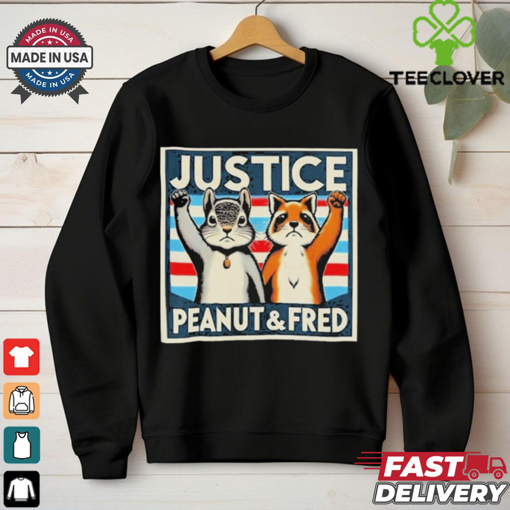 Official Justice for Peanut the Squirrel and Fred the Racoon Shirt Official Justice for Peanut the Squirrel and Fred the Racoon Shirt