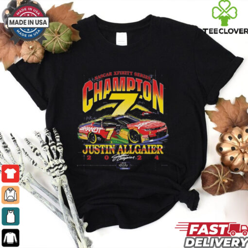 Official Justin Allgaier Checkered Flag Sports 2024 NASCAR Xfinity Series Champion 7 Signature t shirt