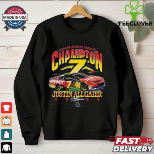 Official Justin Allgaier Checkered Flag Sports 2024 NASCAR Xfinity Series Champion 7 Signature t shirt