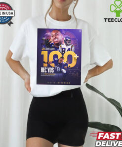 Official Justin Jefferson 31 Games With 100 REC YDS In First 5 Seasons Minnesota Vikings NFL Poster t shirt