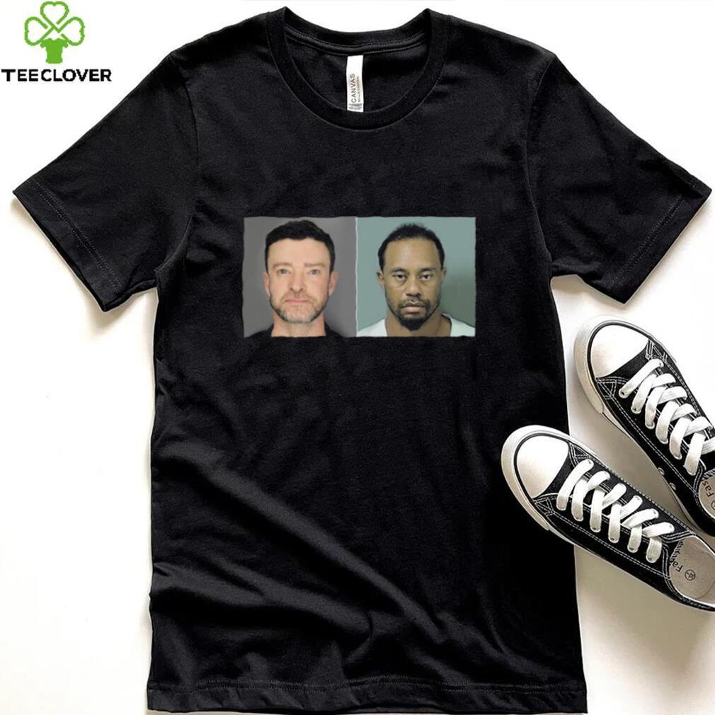 Official Justin Timberlake and Tiger Woods Mugshot Bar Shirt Official Justin Timberlake and Tiger Woods Mugshot Bar Shirt