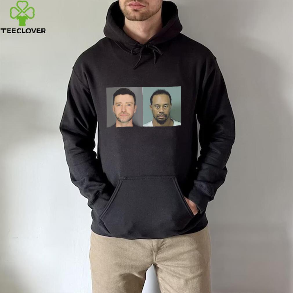 Official Justin Timberlake and Tiger Woods Mugshot Bar Shirt Official Justin Timberlake and Tiger Woods Mugshot Bar Shirt
