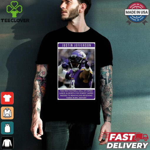 Official Jutin Jefferson Tied Pro Football Hall Famer 2024 Poster hoodie, sweater, longsleeve, shirt v-neck, t-shirt