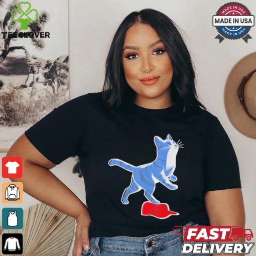 Official Kamala Harris Cat Stepping On Maga Red Hat T Shirt