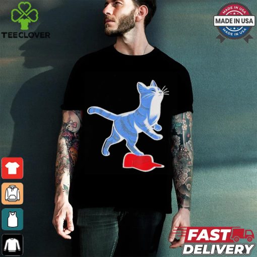Official Kamala Harris Cat Stepping On Maga Red Hat T Shirt