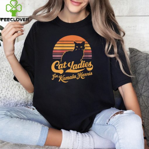 Official Kamala Harris for cat lady vintage T hoodie, sweater, longsleeve, shirt v-neck, t-shirt