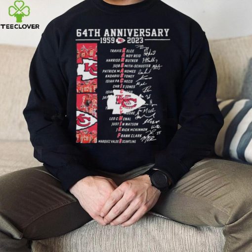 Official Kansas City Chiefs 64th Anniversary 1959 2023 Signatures hoodie, sweater, longsleeve, shirt v-neck, t-shirt
