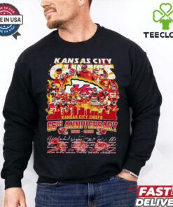 Official Kansas City Chiefs 65th Anniversary 1960 2025 Signatures T Shirts