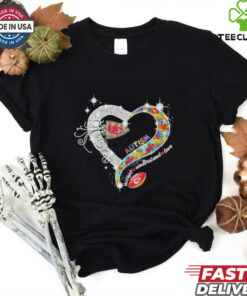 Official Kansas City Chiefs Autism Accept Understand Love Heart Diamond T shirts