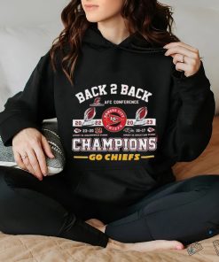 Official Kansas City Chiefs Back 2 Back 2022 2023 AFC Conference Champions Go Chiefs Shirt