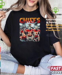 Official Kansas City Chiefs Halloween Horror Movie Patrick Mahomes Travis Kelce And Khalen Saunders Shirt