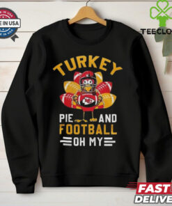 Official Kansas City Chiefs Happy Thanksgiving Turkey Pie And Football Oh My Shirt